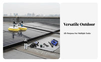 Carbon Fiber Rod Telescopic Solar Panel Cleaning Brush Lightweight Photovoltaic Cleaning System Battery Powered Telescopic Water Fed Pole Brush for Professional Cleaners, Building Maintenance Personnel, Property Owners, Rooftops, Billboards, Roofs
