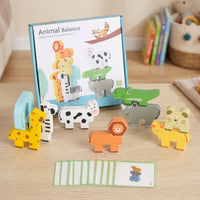 Animal Balance Blocks Montessori Wooden Stacking Game for Preschoolers