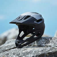 Vented Full-Face Cycle Helmet Aerodynamic Helmet with Chin Guard Breathable Comfortable for Mountain Biking