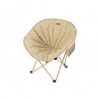 Comfortable Portable Moon Lounge Chair Sturdy Frame Moon Chair Heavy Duty Outdoor Furniture Side Pocket for Camping, Fishing, Picnic
