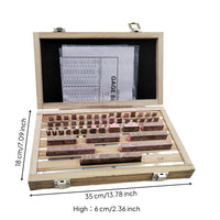 47 Pieces Gauge Block Set with Wooden Case Fine-Tolerance Steel Gauge Block Set Calibration Blocks for Inspectors, Metrology Labs, Machine Shops