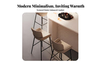 Light Luxury Curved spine Bar Stool Modern Design Counter Chair Minimalist aesthetic Seating Furniture With Footrest for Cafe Owners, Homeowners, pairs, Kitchen Island, Restaurant, Dining Room