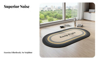 Noise Reduction Jump Rope Mat Protects Floor Soundproof Workout Mat High Rebound Thickened for Apartment Dwellers, Home, Indoor