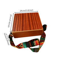 Box Drum with Strap Lightweight Box Drum with Adjustable Strap Hand-Played Percussion Instrument for Students, Music Gatherings