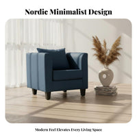 Nordic aesthetic Upholstered Armchair space-saving Footprint Upholstered Tub Chair Padded Armrests Seating Furniture Comfortable Backrest for Apartment Dwellers, Interior Designers, Living Room, Coffee Shop, Boutsideique, Reception Area