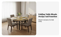 Space-Saving Round Folding Dining Table Easy Storage Foldable Round Table Sturdy Construction Household Furniture Folds in Seconds for Restaurant Owners, Event Planners, Parties, Party, Living Room, Outdoor