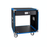 Multiple Sizes Available Studio Rack Mount Cabinet Professional Grade Rolling Audio Equipment Rack Heavy Duty Mobile Amplifier Cabinet Locking Casters for DJs, Musicians, KTV, Stage, Live Performance
