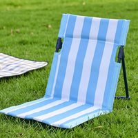 Portable Lounge Chair Cushion with Backrest Padded Foldable Lounge Chair Cushion Lightweight Outdoor Seat with Triangular Frame Compact for Camping