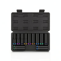 11 Pieces Deep Impact Socket Set Heavy-Duty Drive Impact Socket Set Tool Industrial-Grade Portable for Mechanics, Auto Repair
