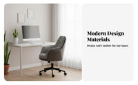 360-Degree rotate Upholstered Rolling Task Chair Comfortable padding Upholstered Shell Chair with casters Adjustable Height Vanity Seat Ergonomic Design for Home Office Workers, Students, Adults, Bedroom, Study Room