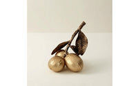 Lemon Ornament with Branch Three-Dimensional Lemon Ornament Compact Figurine for Desktop