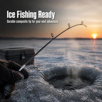 Ice Fishing Rod Tip with Large Guide Ring, M-Power Hard Tone, Black, 6mm Insert
