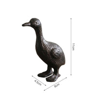 Rustic Metal Cast Iron Duck Textured Tabletop Duck Decor Standing Flat Base for Shelf