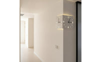 Double Sided Corner Wall Clock Luminous Corner Wall Clock with Light Modern for Hallway