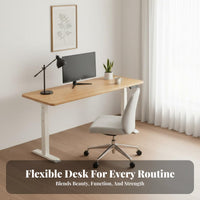 Electric Height Adjustable Desk Space Saving Electric Standing Desk Ergonomic Design Electrically Operated Rising Table for Students