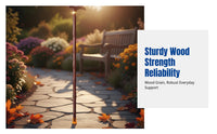 Wooden Cane for Elderly, sturdy Wood, Four-Legged, Anti-Slip, Lightweight, Ornamental Head