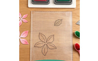 Craft Mat for Stencil Stamp Multipurpose clear Ruler Mat Inch, Metric, and Angled Markings Art Supply for Desk