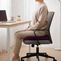 Viscoelastic Foam Seat Pad Non-Slip Bottom Office Chair Pad Buttocks Support Pad Removable Cleanable Cover for Students