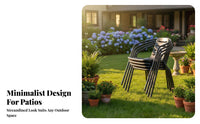 Weather-Resistant Outdoor Table and Chairs Long-Lasting Outdoor Dining Set Heavy Duty Metal Garden Table and Chairs Thickened Material for Homeowners, Business Owners, Couples, Balcony, Terrace, Backyard, Porch
