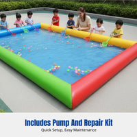 Inflatable Pool, Thickened Outdoor Swimming Pond for Kids, Fishing & Play Activities