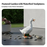 Realistic Duck Statue Farmhouse Scene Decor Garden Duck Sculpture for Gardeners
