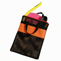 Draining Swim Mesh Bag Ventilated Swim Gear Bag Zippered Handheld for Swimming