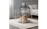 Acrylic Dogs Crate Ventilated Acrylic Dogs Crate Stylish Kennel for Apartment