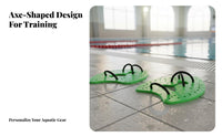2 Pieces Builds Arm Strength Swimming Hand Paddles Lightweight Swim Training Paddles Comfortable Fit for Children, Swimmers