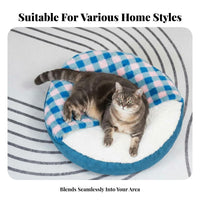 Hooded Round Pet Bed All-Season Hooded Donut Bed Warm and Comfortable Pet Bedding for Small Dogs, Young Dogs, Indoors, Living Room, Bedroom