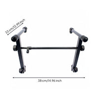 Double Tier Keyboard Stand Heavy Duty Double Keyboard Stand Portable 2-Tier Synthesizer Rack for Artists