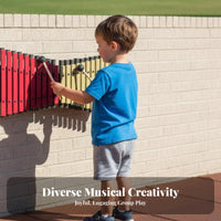 Perceptual Development Percussion Play Panel Weather-Resistant Outdoor Musical Instrument vivid hues Playground Fixture Inclusive Fun for Preschoolers, Educators, green space Planners, Daycare Center, Schoolyard