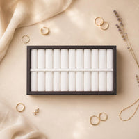 Slim 20-Slot Band Holder Tray uncoveredTop Velvet Band Holder Tray for Retail Display