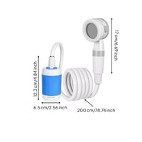 Portable Electric Shower IPX7 Waterproof Outdoor Camping Shower 2 Speed Water Stream Bathing Supplies for Campers, Hikers, Dormitory, Beach
