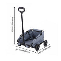Lightweight Pet Transport Cart Portable Foldable Pet Trolley 4-Wheel Dog Wagon for Travel
