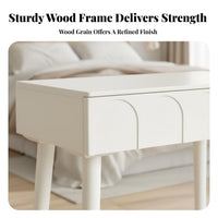 French design Extendable Dressing Table with Side Cabinet Space-Saving Design Makeup Desk Large Storage Capacity Vanity Set Matching Stool for Adults, Teen Girls, Teenagers, Small Spaces, Cloakroom, Apartment, Dorm Room