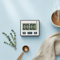 Twin Channel Kitchen Timer Portable Large Display Cooking Timer for Cooks, Chefs