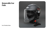Winter Warm Riding Helmet 3C Certified 3/4 Open Face Helmet Gender-Neutral Design Guarding Headwear for Men, Adults, City Commuting, Traveling