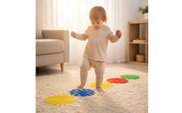 4 Pieces Textured Sensory Massage Pad Silicone Sensory Disc Stimulating Mat Soft for Toddlers