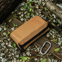 Compact MOLLE Pouch, Oxford Fabric First Aid Hip Bag with Carabiner, Tactical Tool Pouch for Hiking and Tours