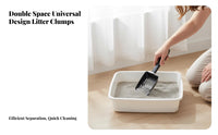 Easy to Clean Cat Litter Scoop Rust-Proof Stainless Steel Poop Scooper Efficient Sifting Metal Litter Sifter Long-Lasting