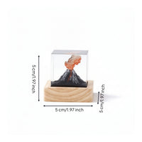 Ambient Volcano Lamp with Wooden Base Decorative Volcano Lamp with Wood Base Transparent Ornament Clear for Workspace