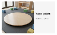 Sturdy Wood Construction Wooden Balance Disc Strengthens Core Muscles Wooden Balance Board Polished Splinter-Splinter-Resistant Edges Round Wobble Board Unstructured-Ended Play for Toddlers, Kindergarten, Indoor, Playroom
