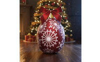 Festive Christmas Costume with Bow Sleeveless Ornament Costume Pullover Holiday Outfit Bulky for Partygoers