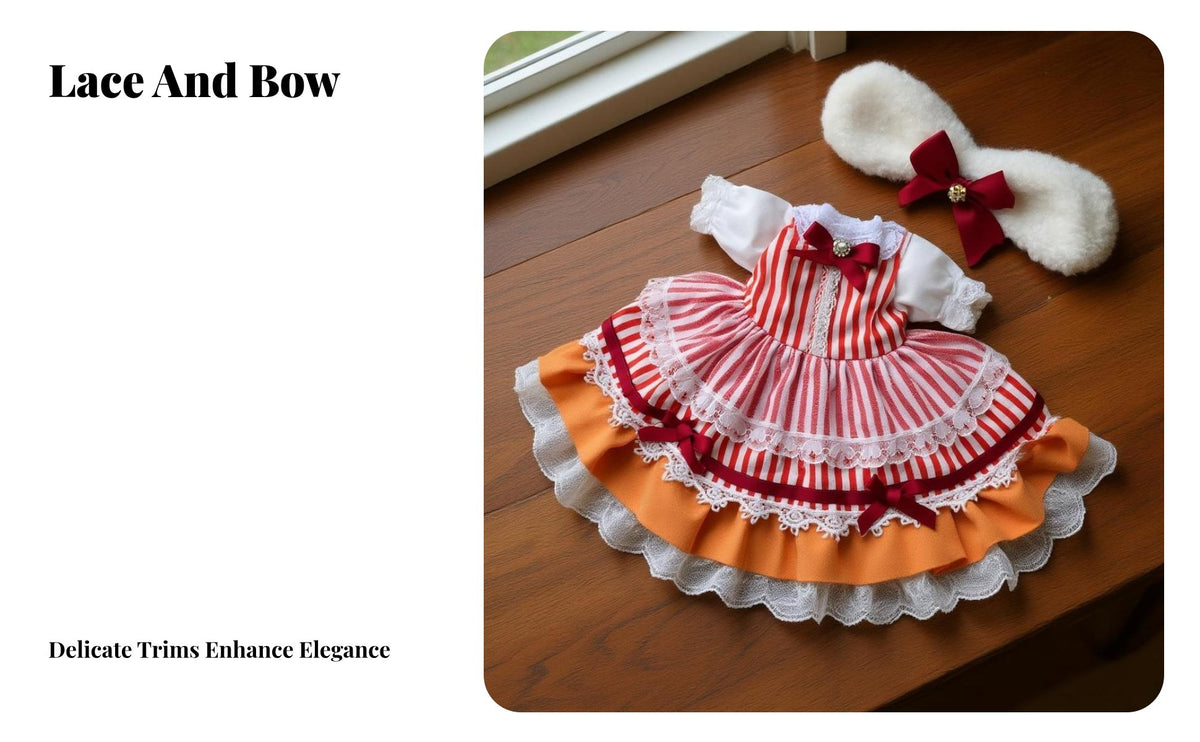 30cm Doll Princess Dress Great Birthday Gift BJD Dress Soft Material Doll Outfit for Girls, Imaginative Play