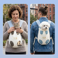 Pet Backpack Front Pack Cat Carrier Bag, Breathable Oxford Cloth Dog Backpack for Small Pets, Travel Hiking Outdoor Pet Carrier with Top Handle