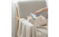 Undercoat Rake Easy Grip Dog Grooming Rake Comb with Hair Release Ergonomic Cat Grooming Comb Thick Coat for Dogs