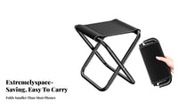 Foldable Mini Stool space-saving 4-Legged Folding Stool Lightweight Portable Seat durable Duty for Anglers, journeyers, Fishing, journey, Hiking, Queueing