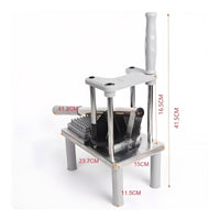 Interchangeable Blades Press-Style Potato Cutter Lever Mechanism Stainless Steel Potato Cutter Textured Top Kitchen Tool