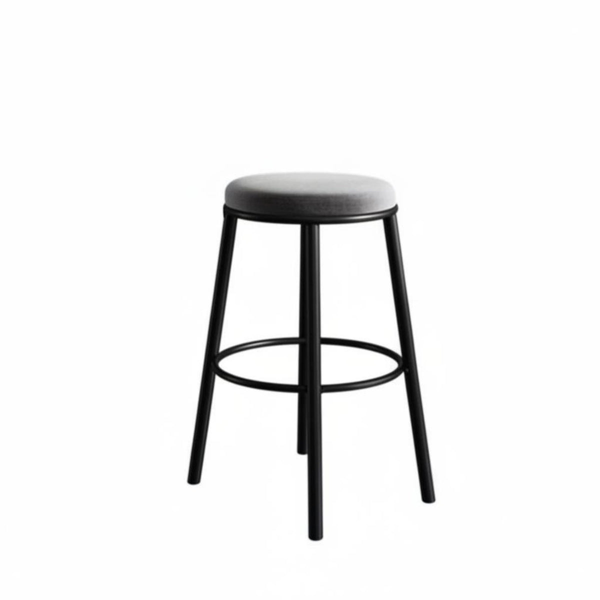 Minimalist Design Backless Round Stool Sturdy Construction Bar Chair Nordic Design Seating Furniture Rust-Proof for Homeowners, Adults, Kitchen Island, Counter, Cafe, Dining Room