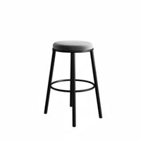 Minimalist Design Backless Round Stool Sturdy Construction Bar Chair Nordic Design Seating Furniture Rust-Proof for Homeowners, Adults, Kitchen Island, Counter, Cafe, Dining Room